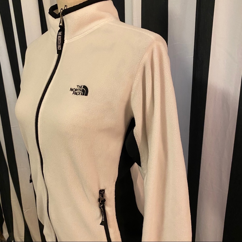 The North Face White Fleece Zip Jacket EUC Medium - Picture 2 of 4
